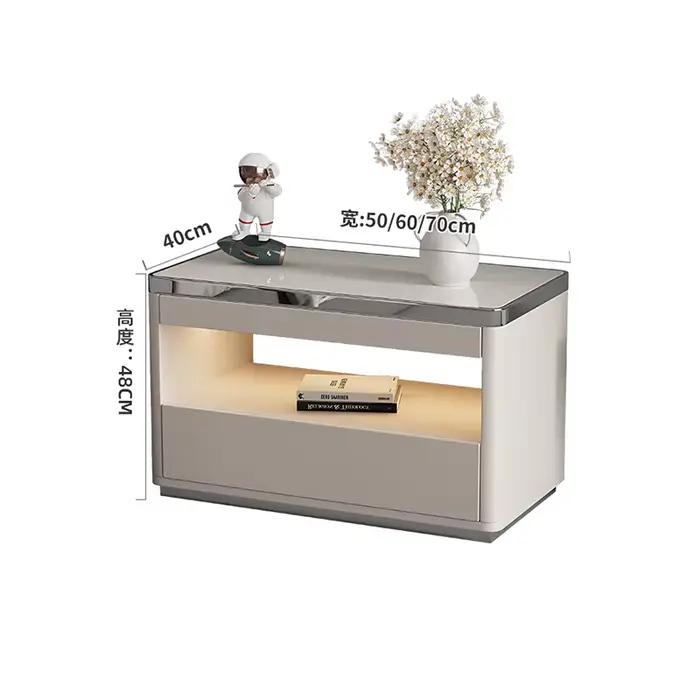 Table De chevet De luxe italienne à la mode, rangement moderne, Tables De chevet simples, qualité délicate, meubles De chambre à coucher