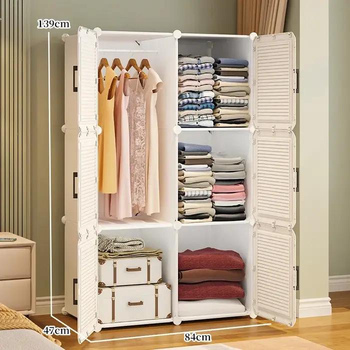 Armoire de rangement moderne nordique, cloison de rangement pour vêtements, organisateur portable, a
