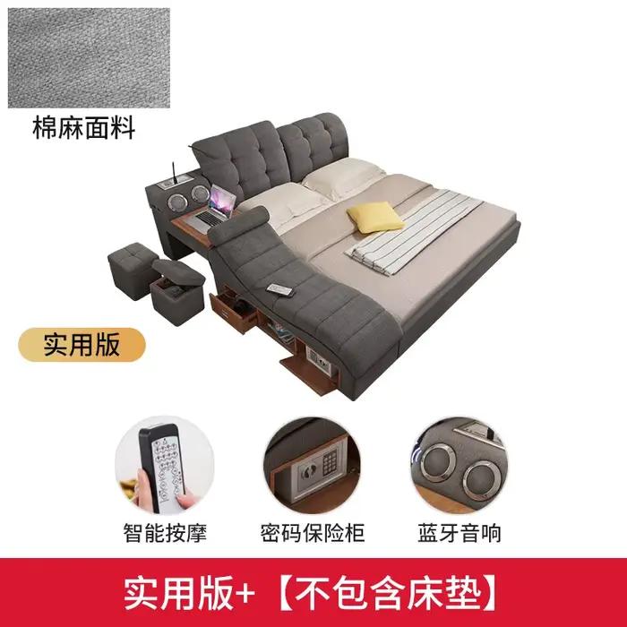 Lit de luxe Queen électronique japonais Tatami rembourrage lit tables de nuit King Size Muebles Para