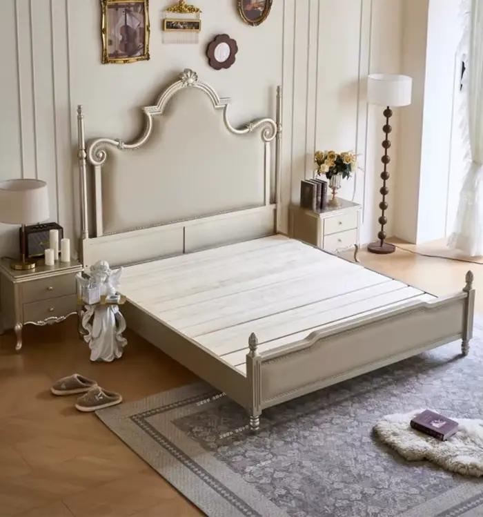 Armoires de tête de lit King, lits modernes, cadres de lit doubles pour hôtel, lits de taille standa